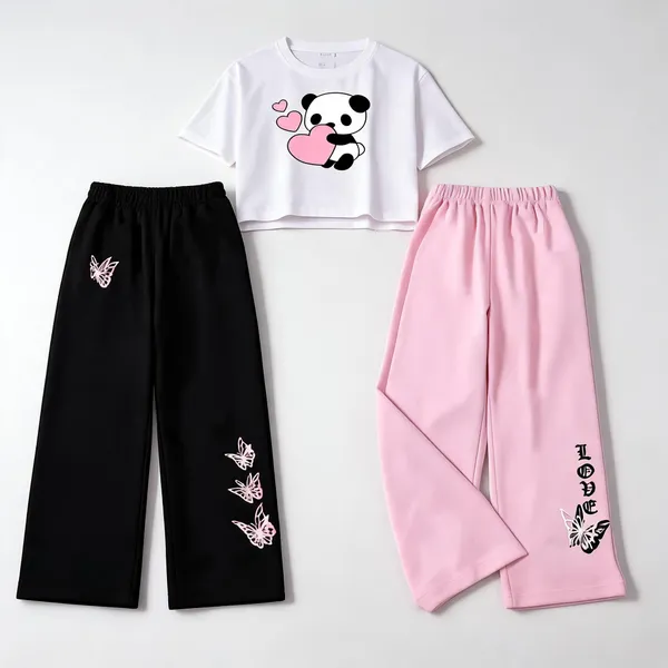 White_Cotton_Relaxed_Graphic_Crop_Top_And_Wide-Leg_Pants_Co-Ord_Set_For_Girls