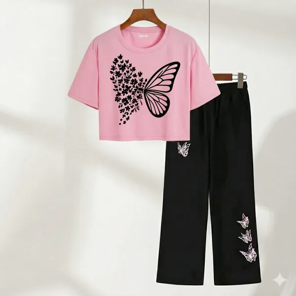 Lavender_Cotton_Butterfly_Print_Crop_Top_Palazzo_Co_Ord_Set_For_Girls