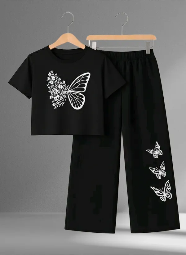 Pink_Short_Sleeve_Butterfly_Print_Set_for_Girls