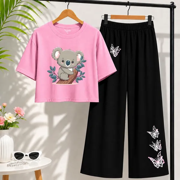 Black_Printed_Crop_Top_And_Wide_Leg_Pants_Set_for_girl