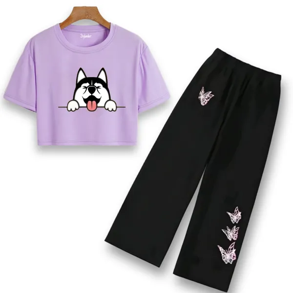 Black_Graphic_Crop_Top_And_Pants_Set_For_Girls