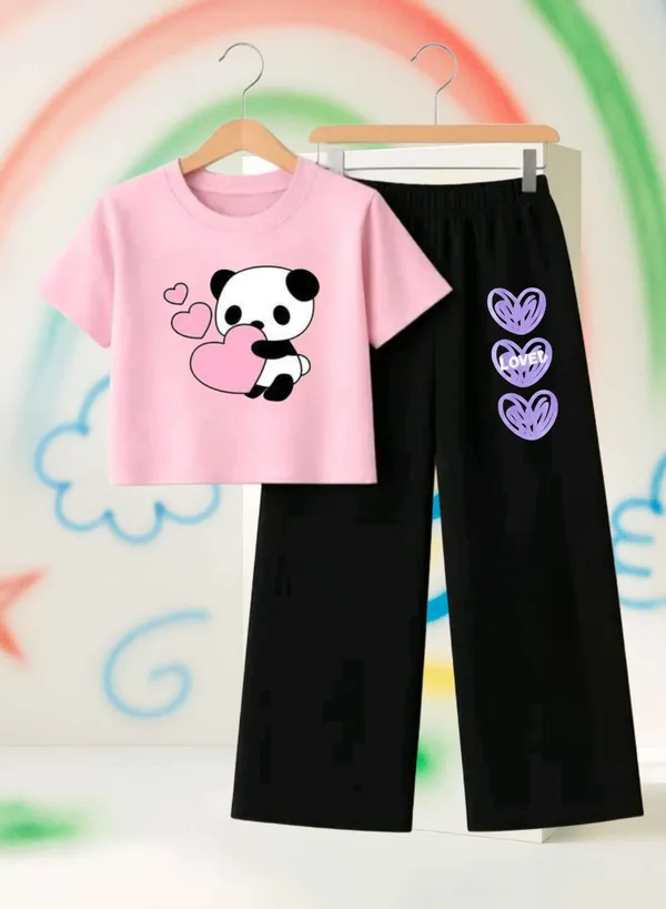 Lavender_Cotton_Relaxed_Fit_Graphic_T-Shirt_And_Straight_Pants_Set_For_Girls