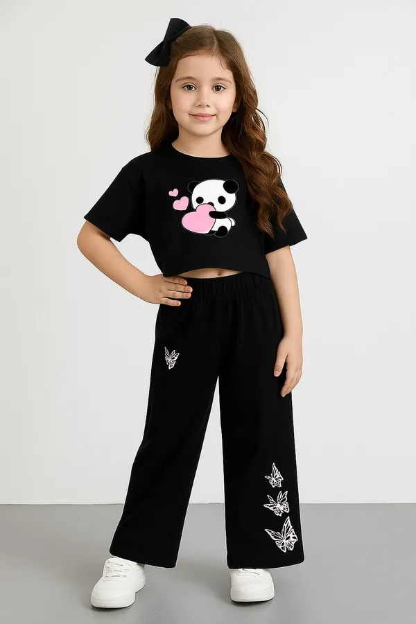 Red_Black_Casual_Crop_Top_And_Wide_Leg_Pants_Set_for_girl