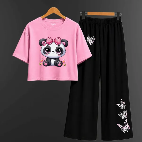 Purple_Casual_T-Shirt_And_Black_Palazzo_Set_For_Girls