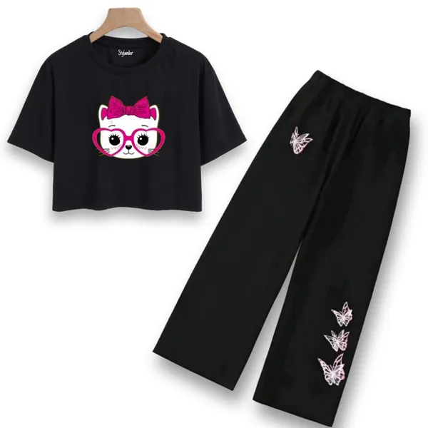 Black_Graphic_Crop_Top_And_Pants_Set_For_Girls