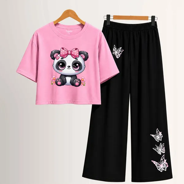 Purple_Casual_T-Shirt_And_Black_Palazzo_Set_For_Girls