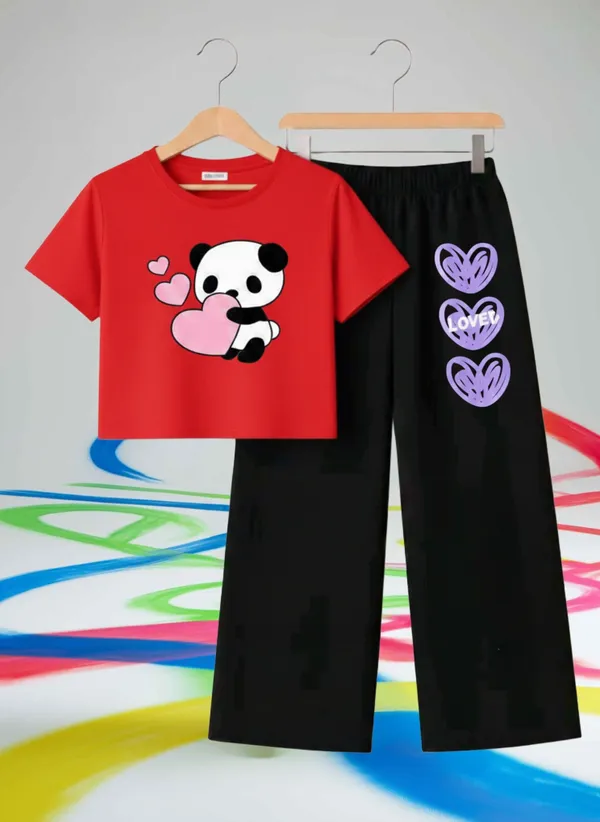 Lavender_Cotton_Relaxed_Fit_Graphic_T-Shirt_And_Straight_Pants_Set_For_Girls