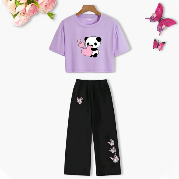 Lavender_Casual_Crop_Top_And_Black_Wide_Leg_Pants_Set_for_Girls