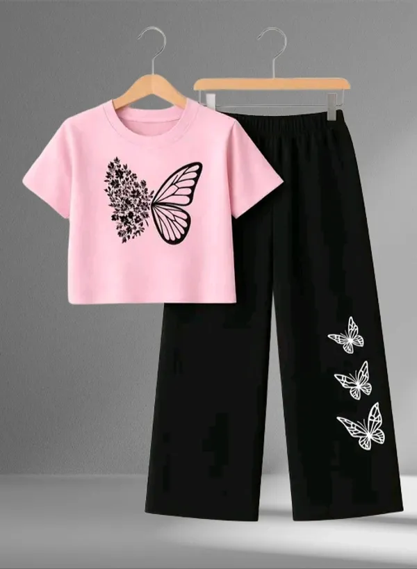 Pink_Short_Sleeve_Butterfly_Print_Set_for_Girls