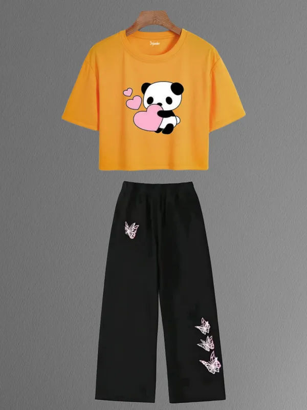 Black_Casual_Panda_Print_Co_Ord_Set_for_Girls