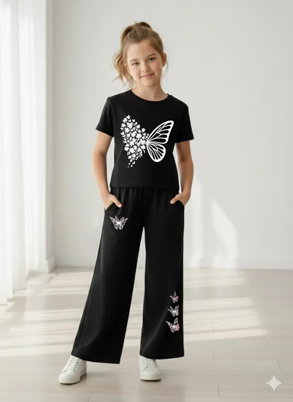 Pink_Cotton_Butterfly_Floral_Print_Relaxed_Co_Ord_Set_For_Girls