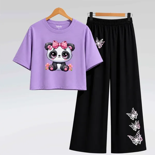 Purple_Casual_T-Shirt_And_Black_Palazzo_Set_For_Girls