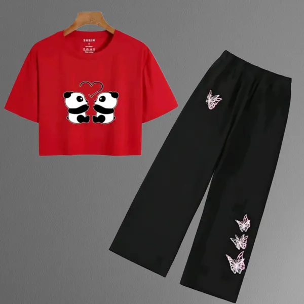 Black_Cotton_Relaxed_Fit_Panda_Print_Crop_Top_Wide_Leg_Pants_Set_For_Girls