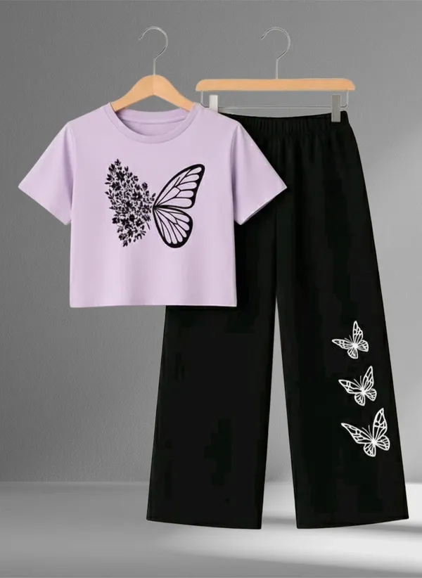 Pink_Short_Sleeve_Butterfly_Print_Set_for_Girls
