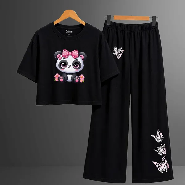 Purple_Casual_T-Shirt_And_Black_Palazzo_Set_For_Girls