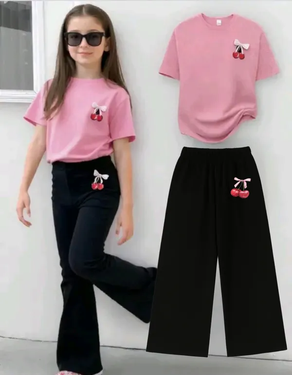 Pink_Printed_T-Shirt_And_Flared_Pants_Set_for_Girls