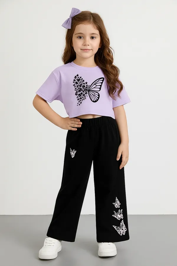 Black_And_Lavender_Butterfly_Print_Co_Ord_Set_For_girl