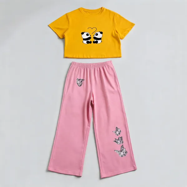 Mustard_Cotton_Panda_Print_Crop_Top_Pink_Wide_Leg_Pants_Co_Ord_Set_For_Girls