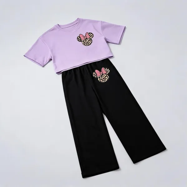 Lavender_Cotton_Relaxed_Leopard_Bow_Print_Co-Ord_Set_For_Girls