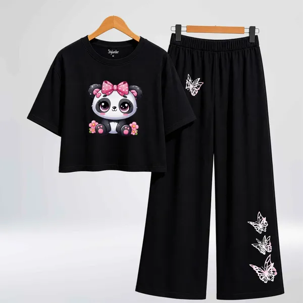 Purple_Casual_T-Shirt_And_Black_Palazzo_Set_For_Girls