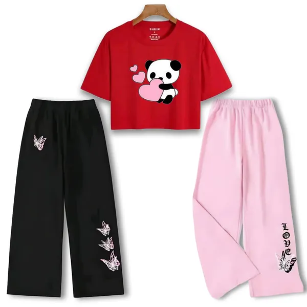 Red_Printed_Crop_Top_And_Wide_Leg_Pants_Set_For_girl