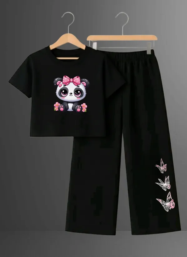 Black_Printed_T-Shirt_And_Pants_Set_for_Girls