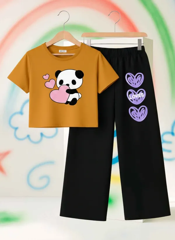 Lavender_Cotton_Relaxed_Fit_Graphic_T-Shirt_And_Straight_Pants_Set_For_Girls