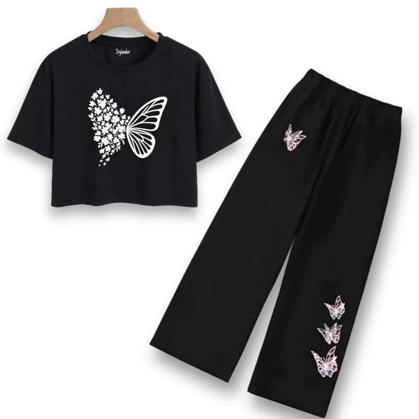 Black_And_Lavender_Butterfly_Print_Co_Ord_Set_For_girl