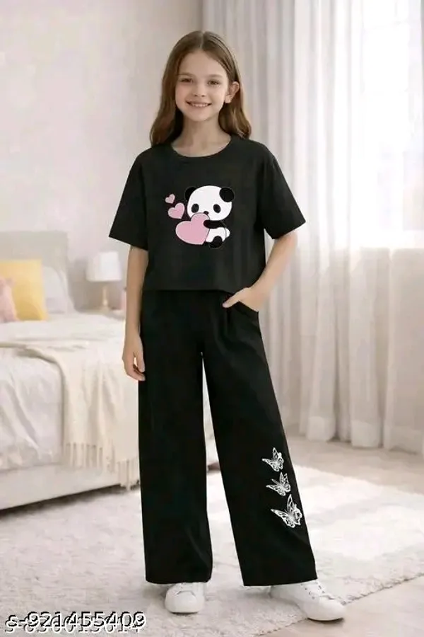 Black_Casual_Panda_Print_Co-Ord_Set_for_Girls