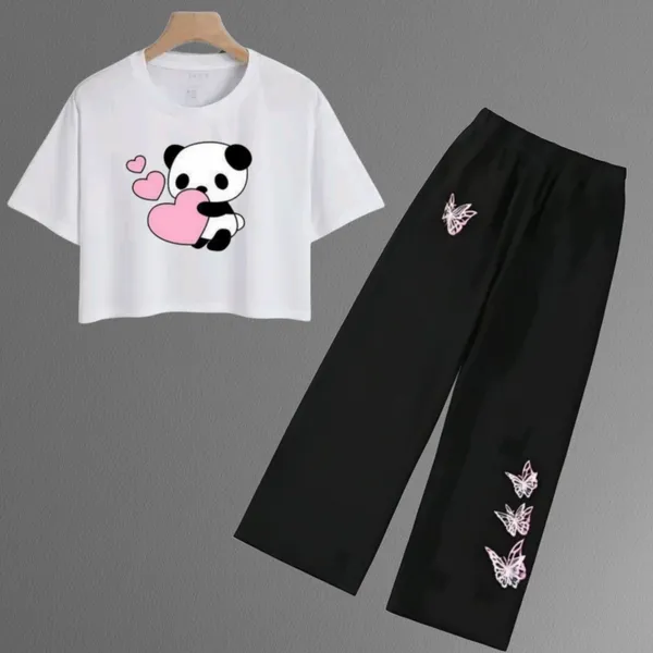 Black_Cotton_Relaxed_Fit_Panda_Print_Crop_Top_Wide_Leg_Pants_Set_For_Girls