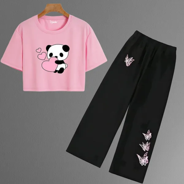 Black_Casual_Panda_Print_Co_Ord_Set_for_Girls