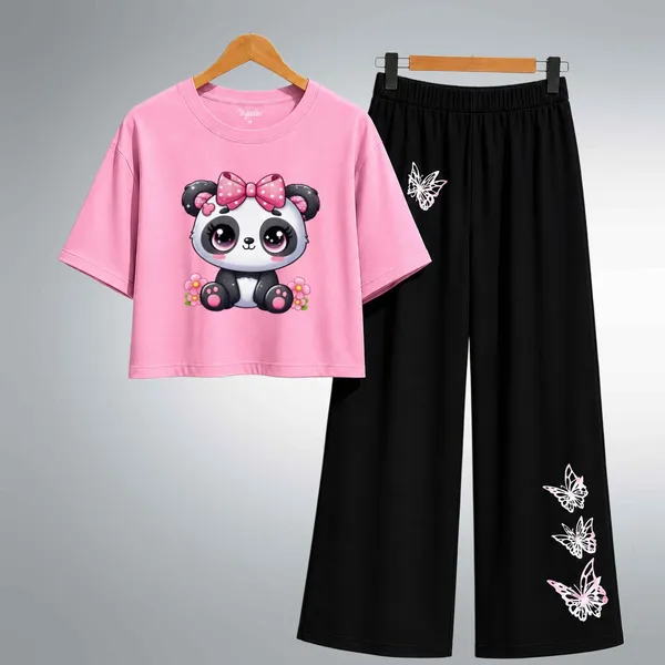 Purple_Casual_T-Shirt_And_Black_Palazzo_Set_For_Girls