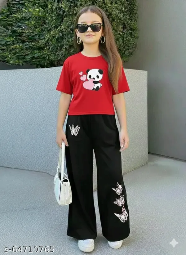 Red_Graphic_T_Shirt_And_Wide_Leg_Pants_Set_for_Girls