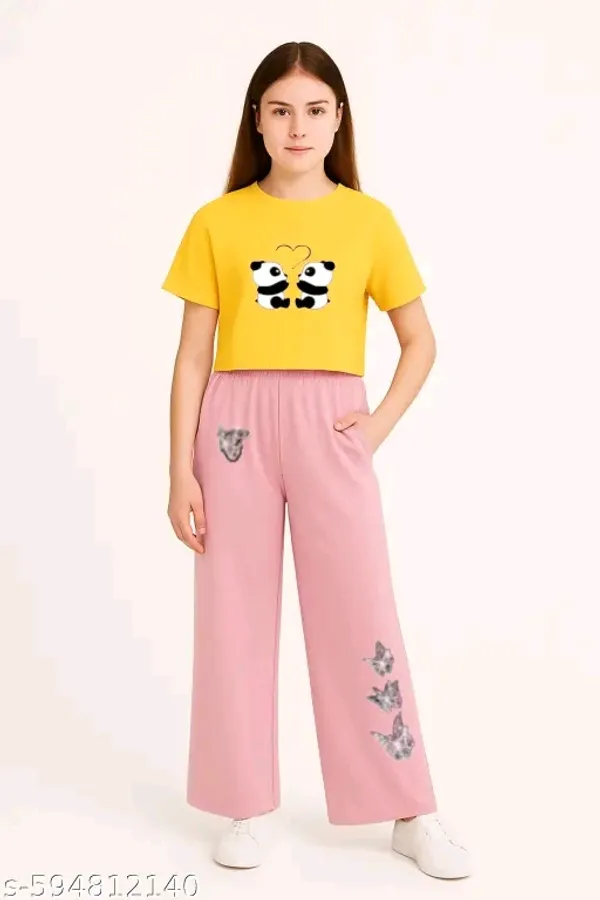 Printed_Cropped_T-Shirt_And_Wide-Leg_Pants_Co-Ord_Set_for_girl