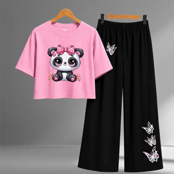 Purple_Casual_T-Shirt_And_Black_Palazzo_Set_For_Girls
