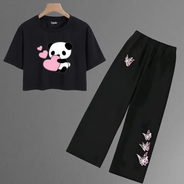 Black_Cotton_Relaxed_Fit_Panda_Print_Crop_Top_Wide_Leg_Pants_Set_For_Girls
