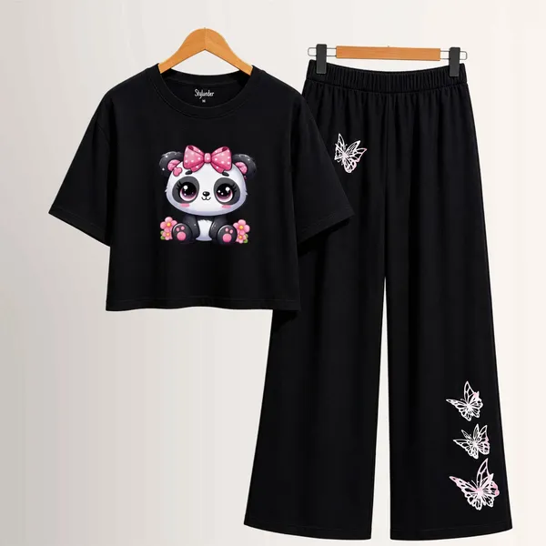 Purple_Casual_T-Shirt_And_Black_Palazzo_Set_For_Girls