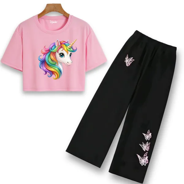 Black_Graphic_Crop_Top_And_Pants_Set_For_Girls