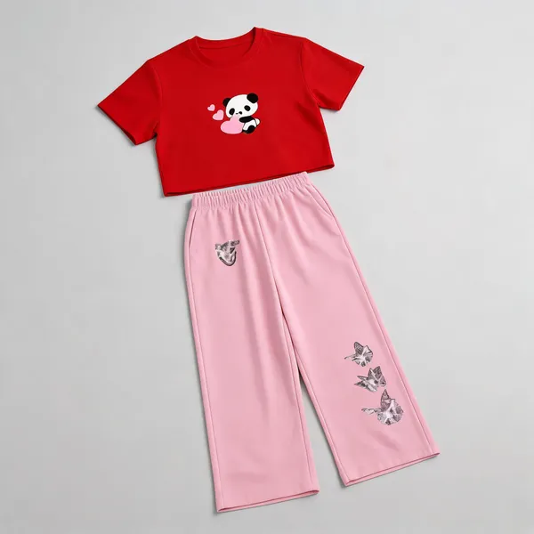 Red_Cotton_Relaxed_Fit_Panda_Graphic_Crop_Top_Wide_Leg_Pants_Set_For_Girls