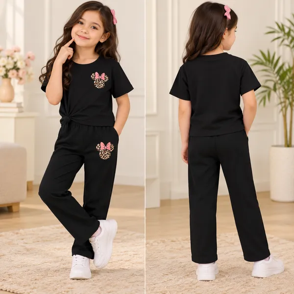 Black_Cotton_Relaxed_Fit_Leopard_Bow_Print_Co_Ord_Set_For_Girls
