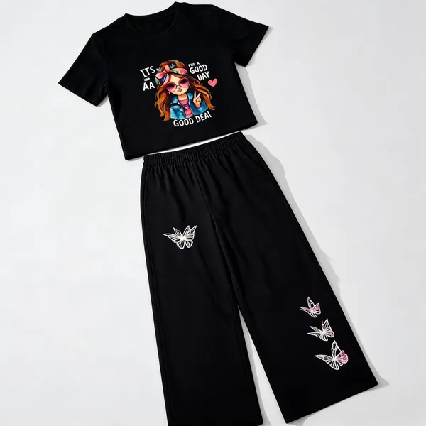 Black_Cotton_Relaxed_Graphic_Crop_Top_Palazzo_Co_Ord_Set_For_Girls