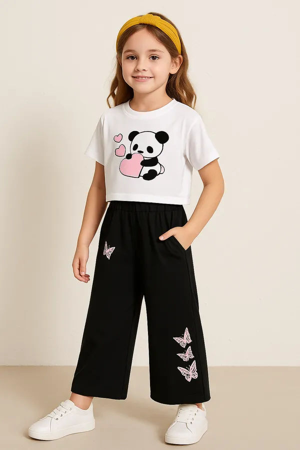 Red_Black_Casual_Crop_Top_And_Wide_Leg_Pants_Set_for_girl