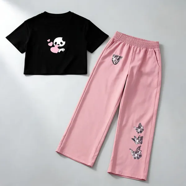 Black_Pink_Cotton_Graphic_Crop_Top_Wide_Leg_Pants_Co_Ord_Set_For_Girls