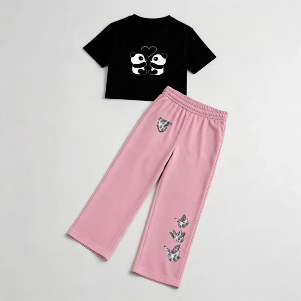 Black_Cotton_Crop_Top_Wide_Leg_Pants_Co_Ord_Set_For_Girls