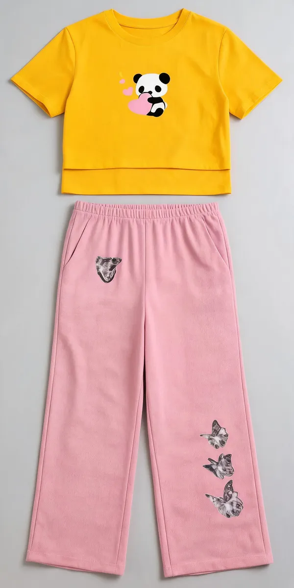 Mustard_Cotton_Panda_Print_Crop_Top_Pink_Wide_Leg_Pants_Co_Ord_Set_For_Girls