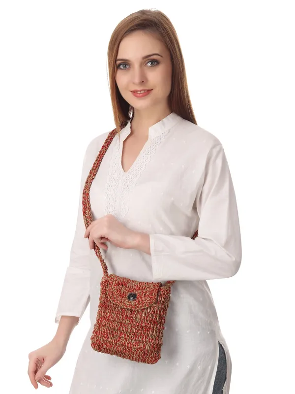 Jute_Red_Crochet_Sling_Bag_Default_Title