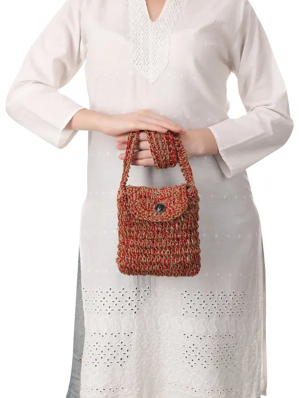 Jute_Red_Crochet_Sling_Bag_Default_Title