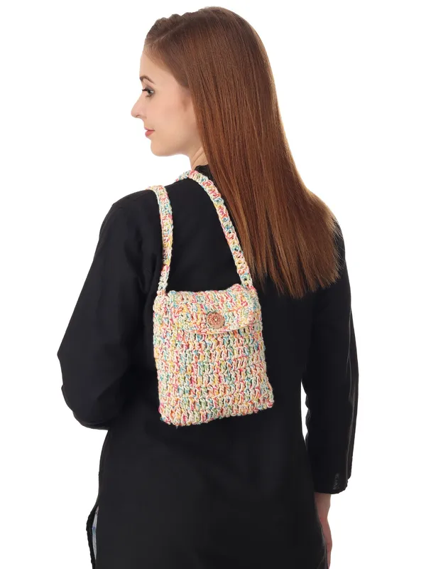 White_Multi_Crochet_Sling_Bag_Default_Title