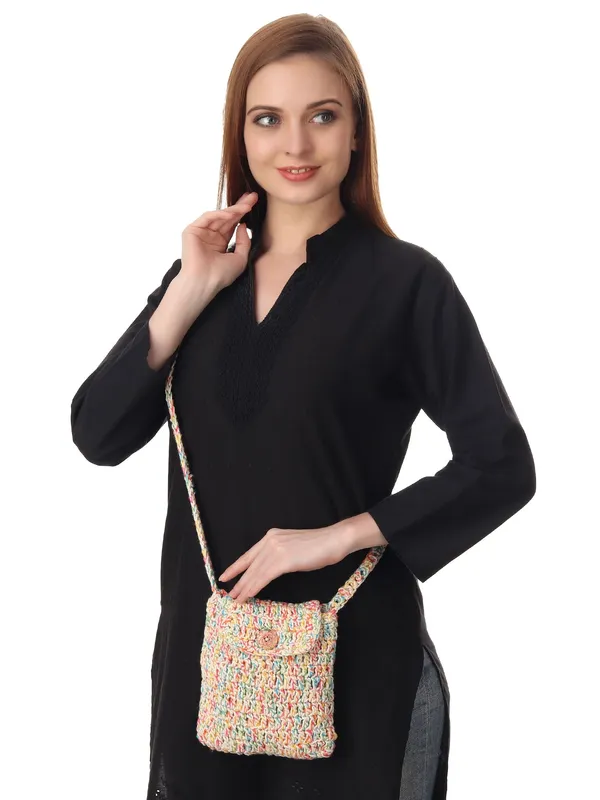 White_Multi_Crochet_Sling_Bag_Default_Title