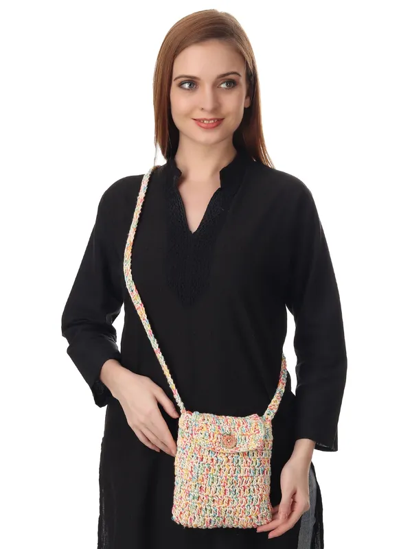 White_Multi_Crochet_Sling_Bag_Default_Title